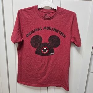Disney Store Original Mouseketeer 1928 T Shirt Red Youth Medium Organic Cotton